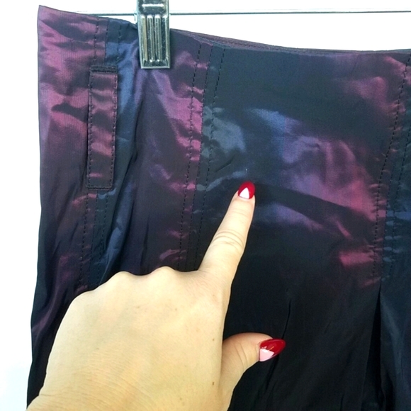 Funky Wearable Art Iridescent Hi Waist Full Skirt Fully lined Size 8 - EUC! - Picture 12 of 16